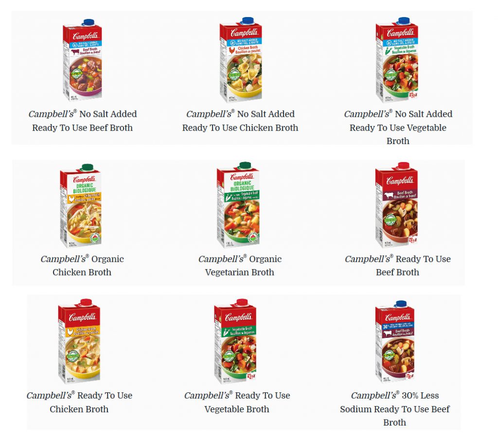 Campbell's No Salt Added Ready To Use Chicken Broth - Campbell Company of  Canada