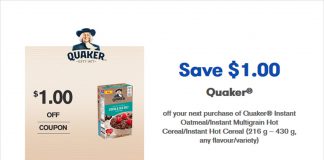 Quaker-Instant-Oatmeal-Coupons