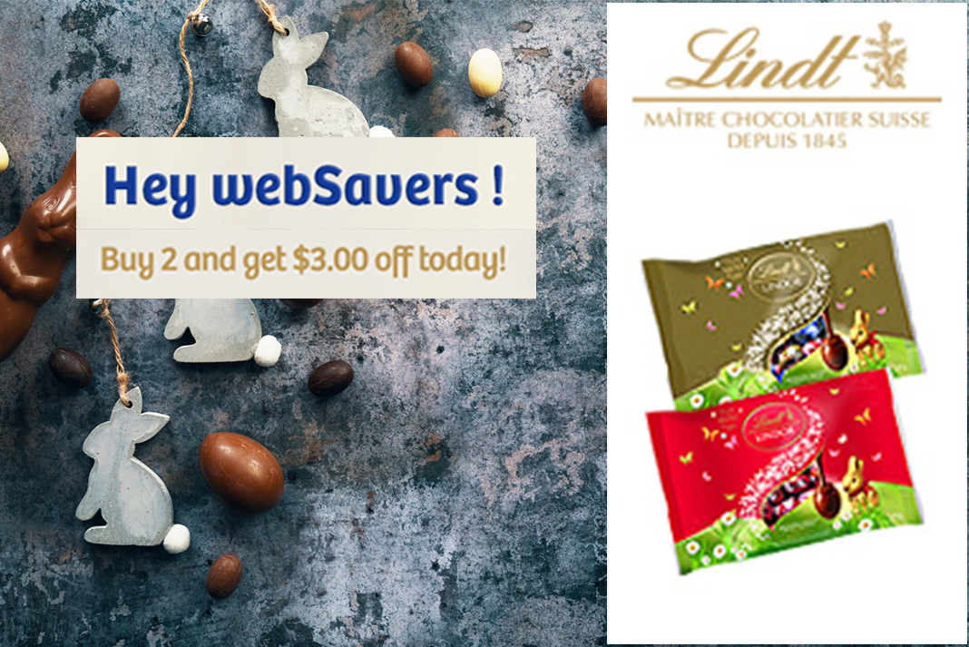 Buy 2 Lindor Mini Chocolate Eggs and get $3.00 Off Coupon - webSaver.ca