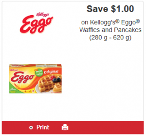 Kellogg's Eggo Waffles and Pancakes Save $1.00 Coupon - webSaver.ca