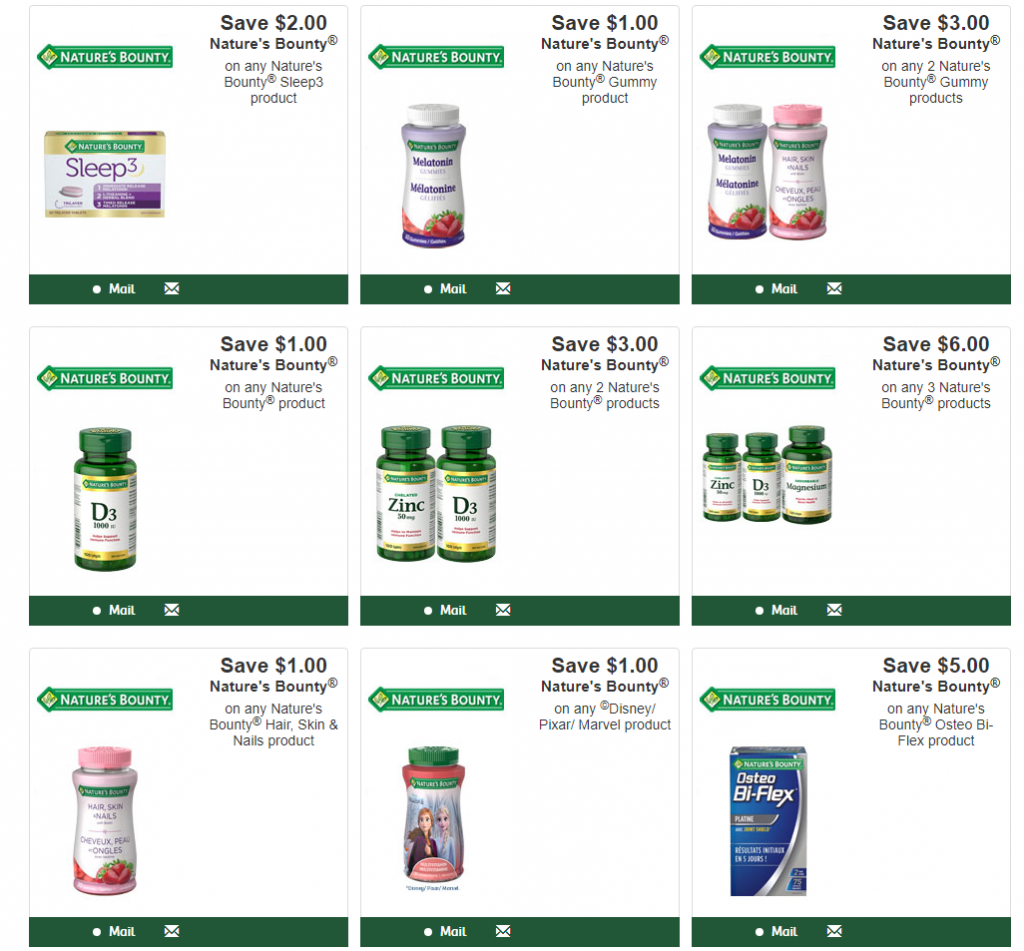 Nature s Bounty Coupons Save 25 00 With These Great Print And Mail 
